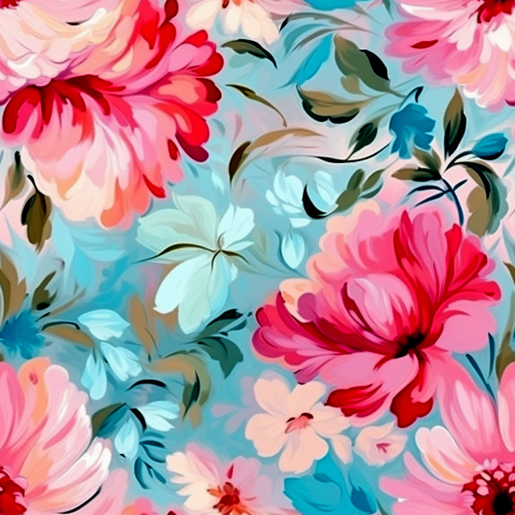 Pink Flowers Christmas Paint By Numbers Kit