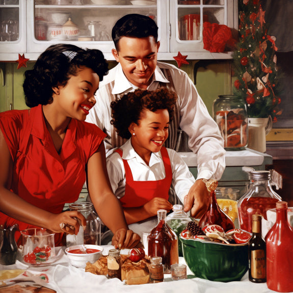 Family Making Christmas Dinner Paint By Numbers Kit