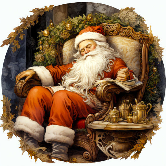 Sleeping Santa Christmas Paint By Numbers Kit