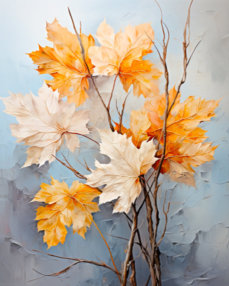 Maple Leaves Christmas Paint By Numbers Kit