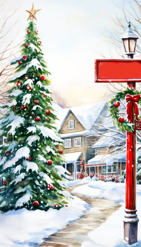 Christmas Is Here Paint By Numbers Kit - 40x70 cm