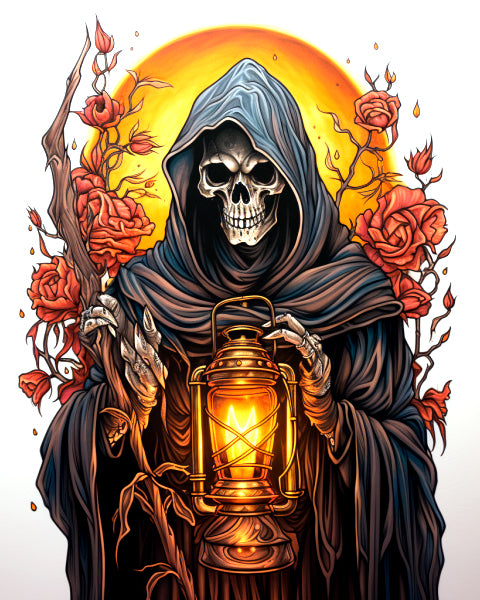 Grim Reaper Halloween Paint By Numbers Kit