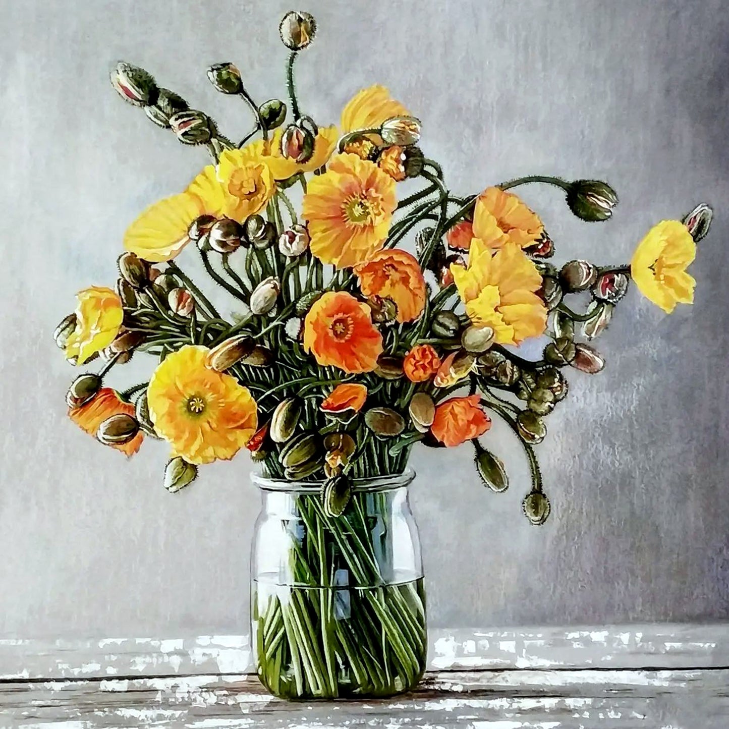 Icelandic Poppy Bunch By Victor Ceban