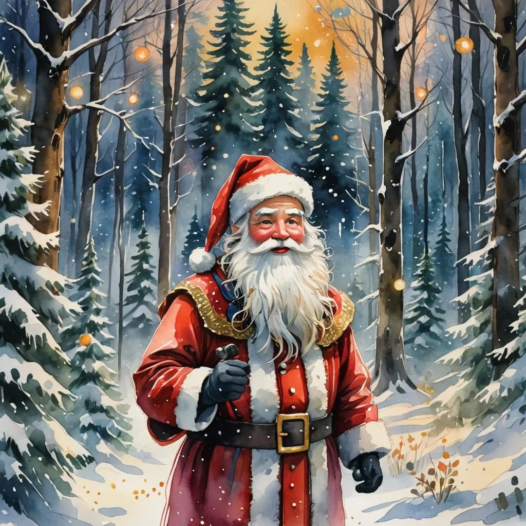 Santa In A Forest