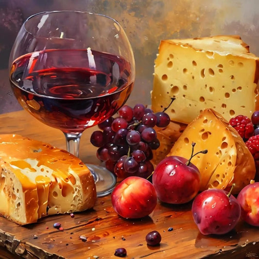 Wine And Cheese Still Life