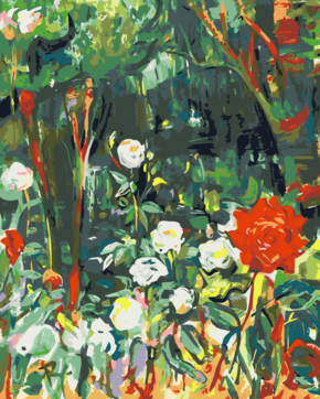 Garden landscape with roses By Tatiana Mints
