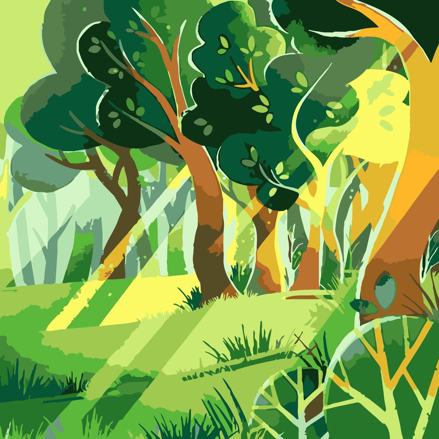 Forest - Mini Paint by Numbers Kit
