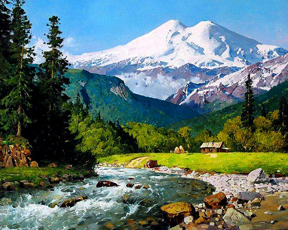 Elbrus in the Morning By Sergey Khamalyan