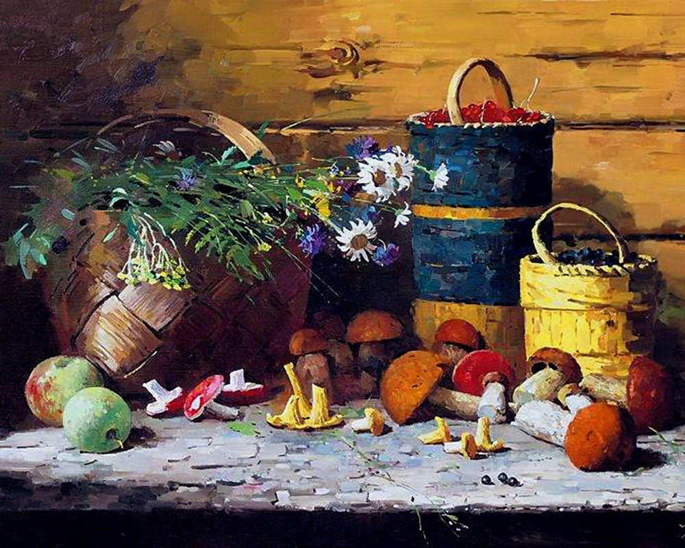 Still life with mushrooms By Sergey Khamalyan