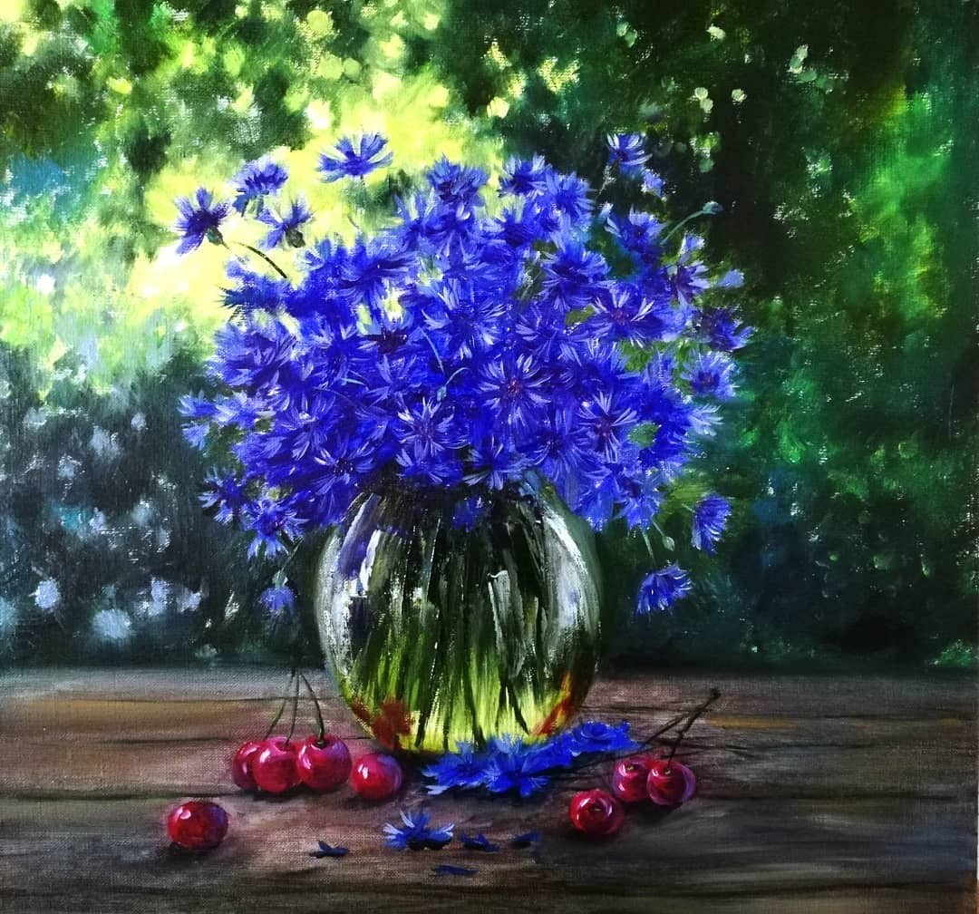 Cornflowers By Tamara Maslenik