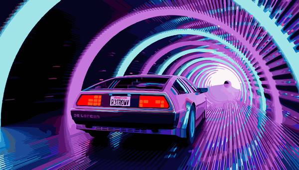 Driving at Lightning Speed - 16x27.5 inch (40x70cm) Large Paint By Numbers (36 colors)