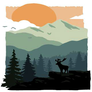 Framed Mini Paint by Numbers - Sunrise in Wild