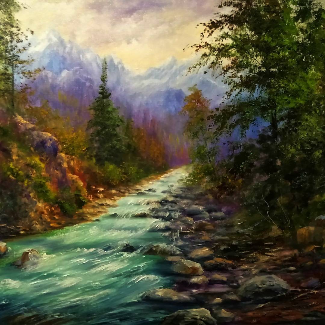 Mountain Stream By Tamara Maslenik