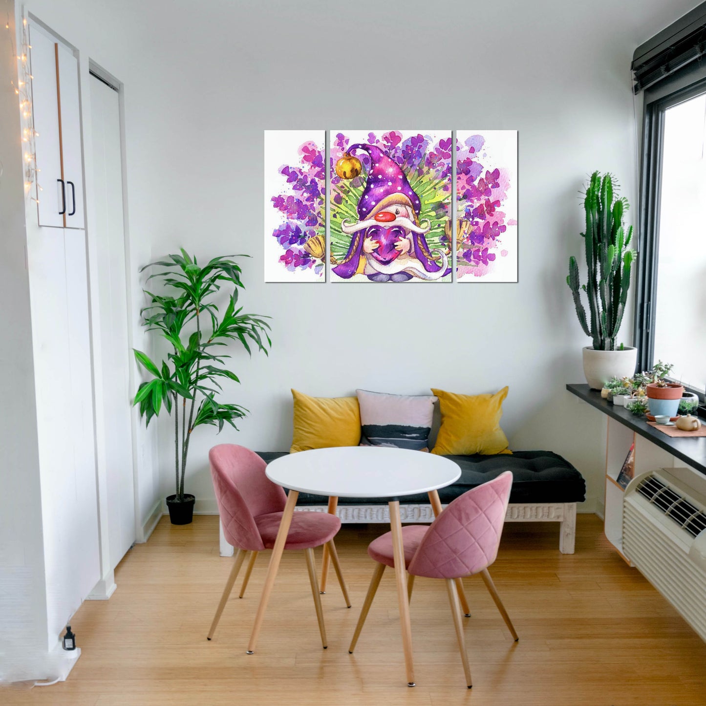 Triptych Paint By Numbers - Purple Love By Anna Petunova - 3 Panel Painting (36 Colors)