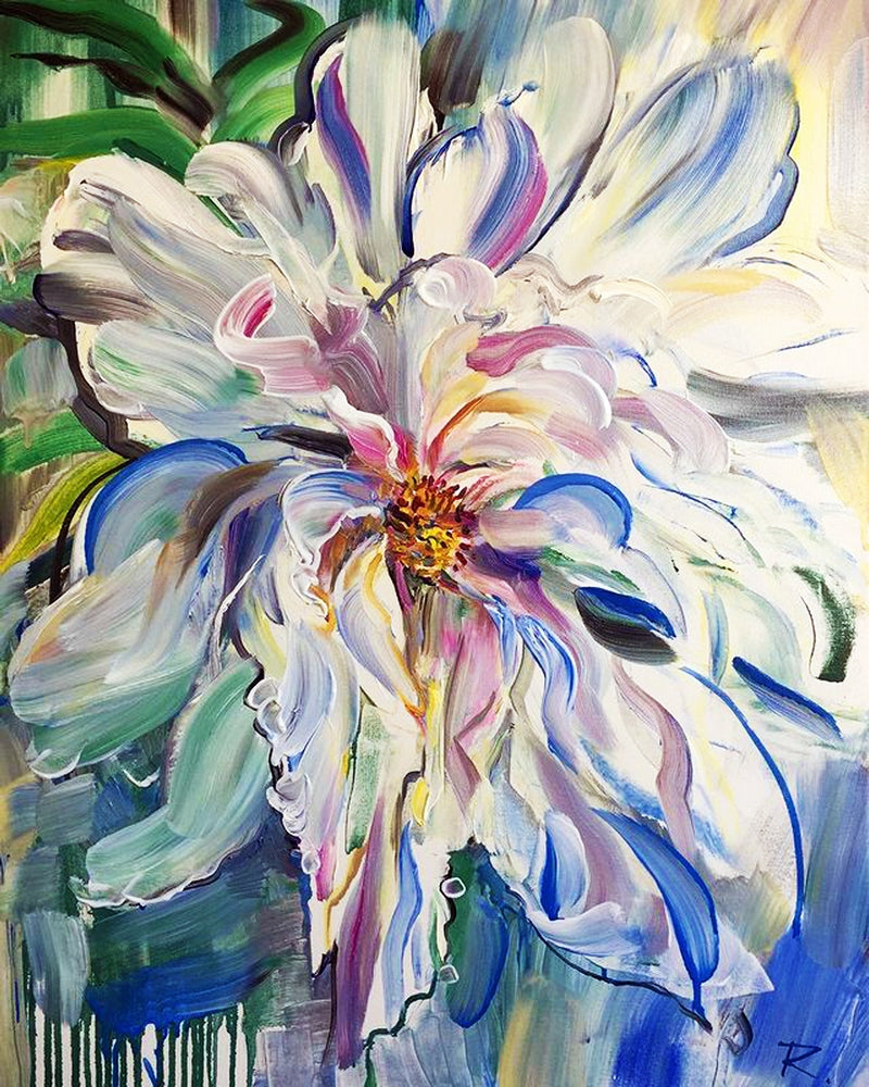 White Peonies Flower By Tatiana Mints
