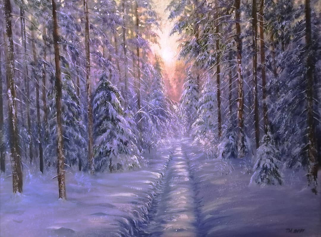 Snow Covered January By Tamara Maslenik