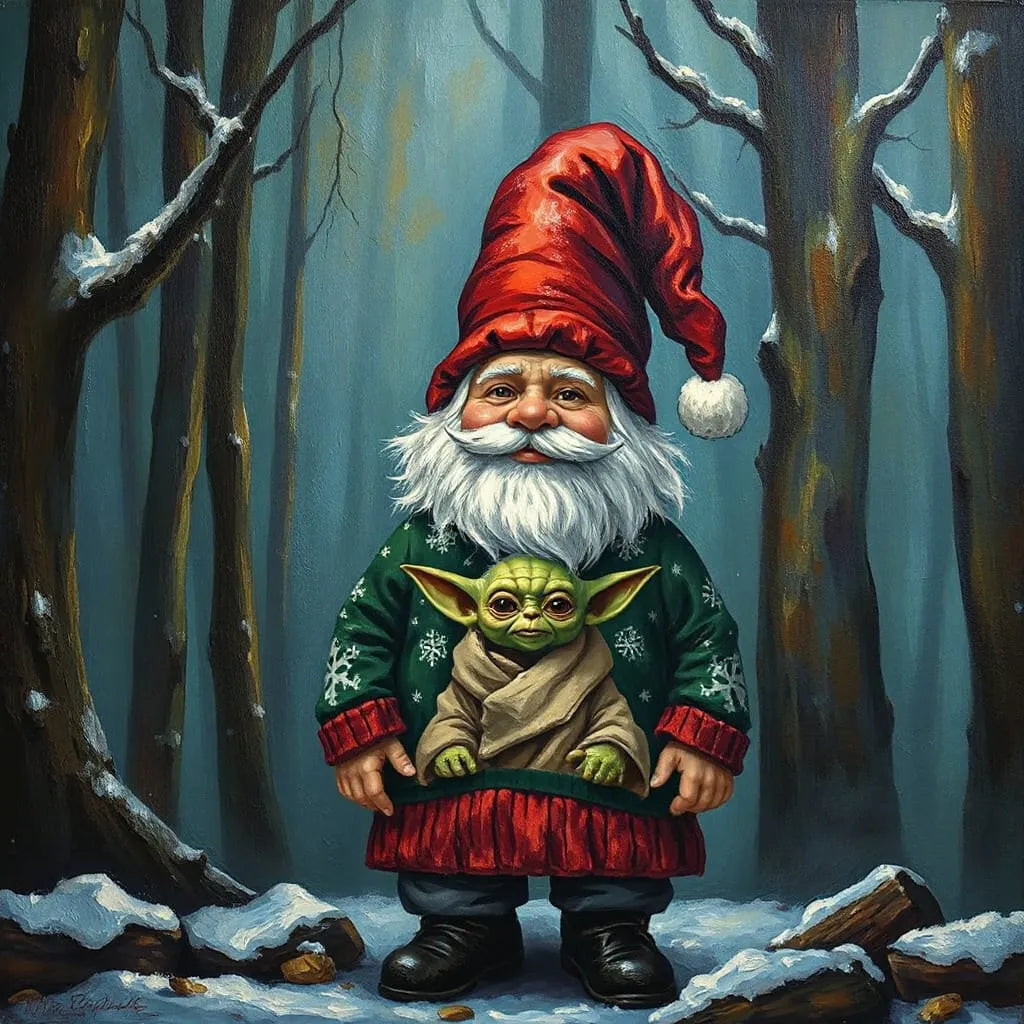 Gnome In The Forest