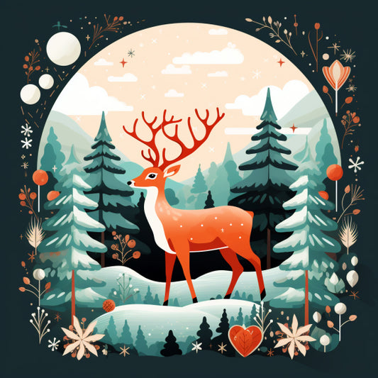 Christmas Deer Paint By Numbers Kit