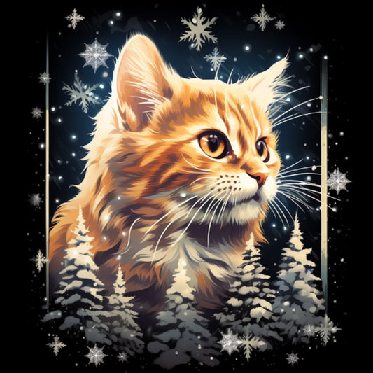 Cat and Christmas Paint By Numbers Kit
