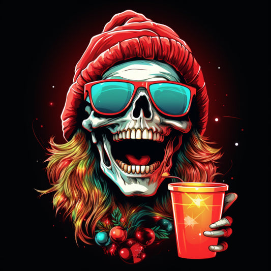 Laughing Skull Christmas Paint By Numbers Kit