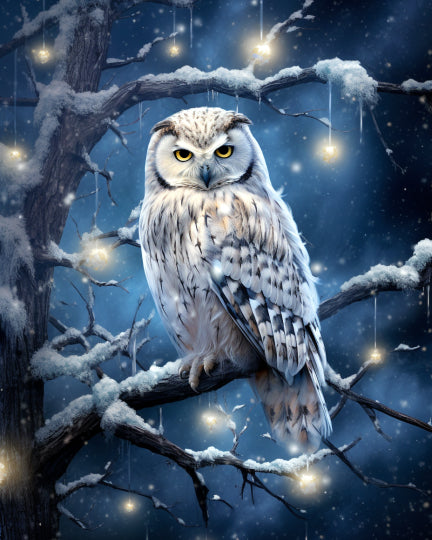 White Owl Paint By Numbers Kit