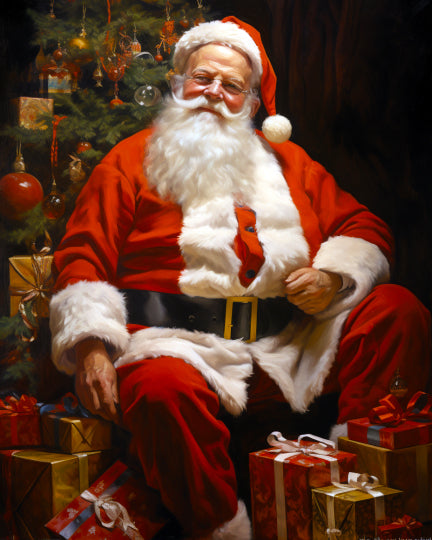 Relaxing Santa Christmas Paint By Numbers Kit