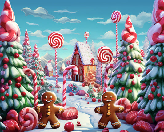 Gingerbread in Christmas Fairyland Paint By Numbers Kit
