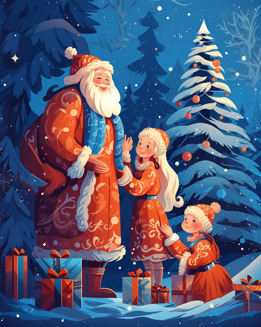 Santa Is Here Christmas Paint By Numbers Kit