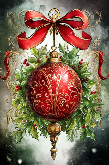 Christmas Ball Paint By Numbers Kit - 40x60 cm