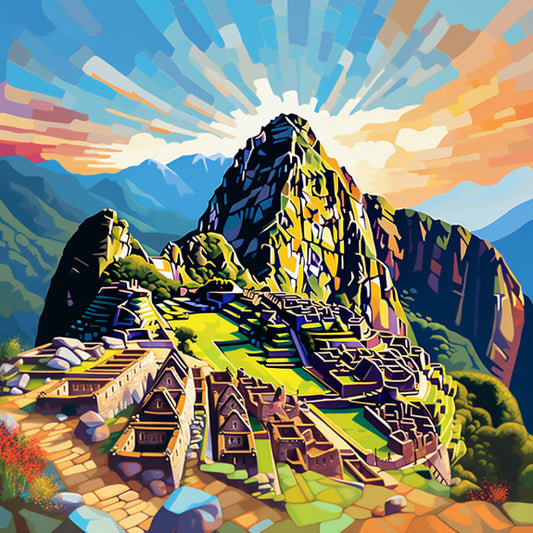 Machu Picchu Christmas Paint By Numbers Kit