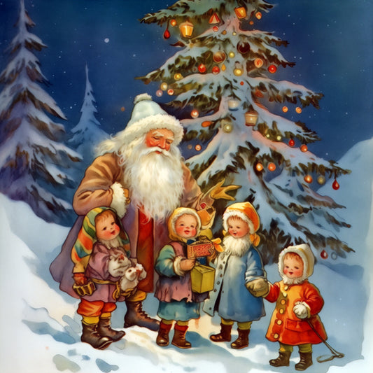 Vintage Christmas Styled Poster Paint By Numbers Kit
