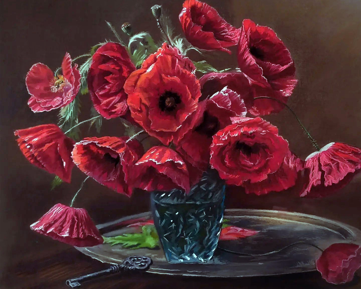 Red Poppies By Victor Ceban