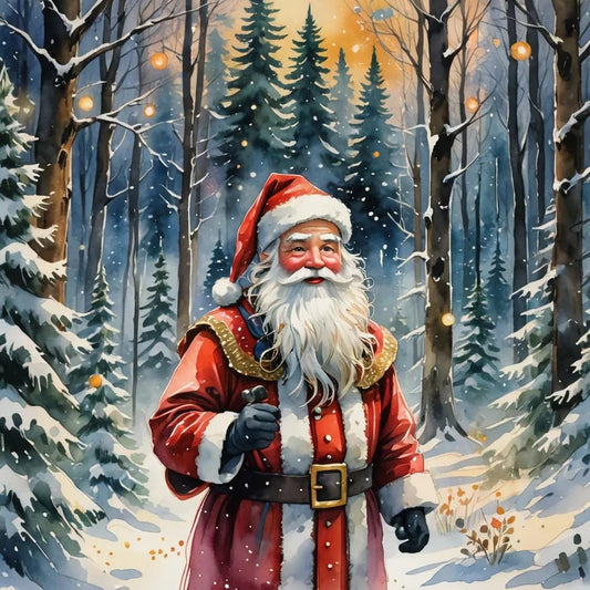 Santa In A Forest