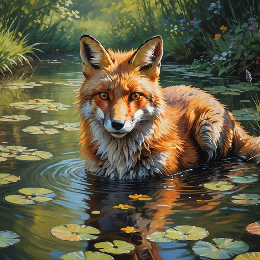 Fox In a Pond