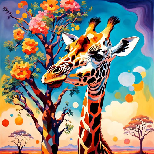 Giraffe In A Forest