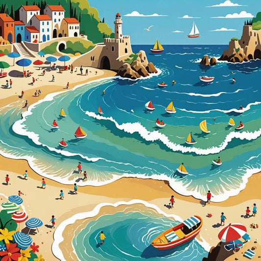 Italian sun-drenched shore