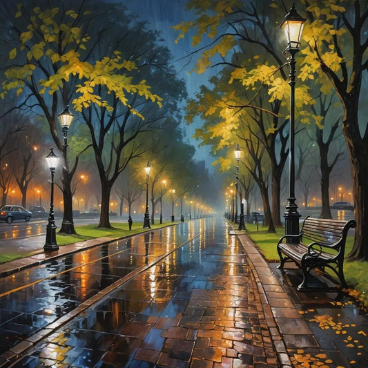 Rainy Twilight in the Park