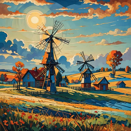 Windy Autumn Windmill
