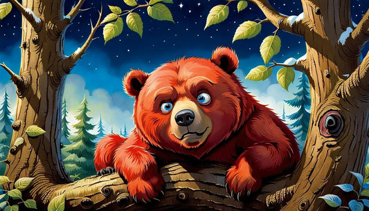 big red grumpy bear