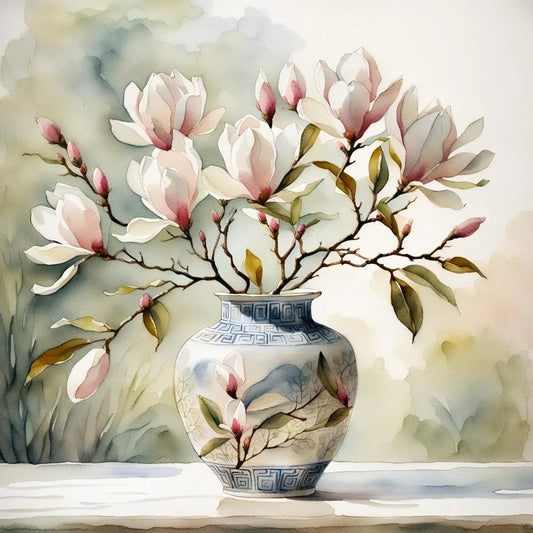magnolia branch with flowers