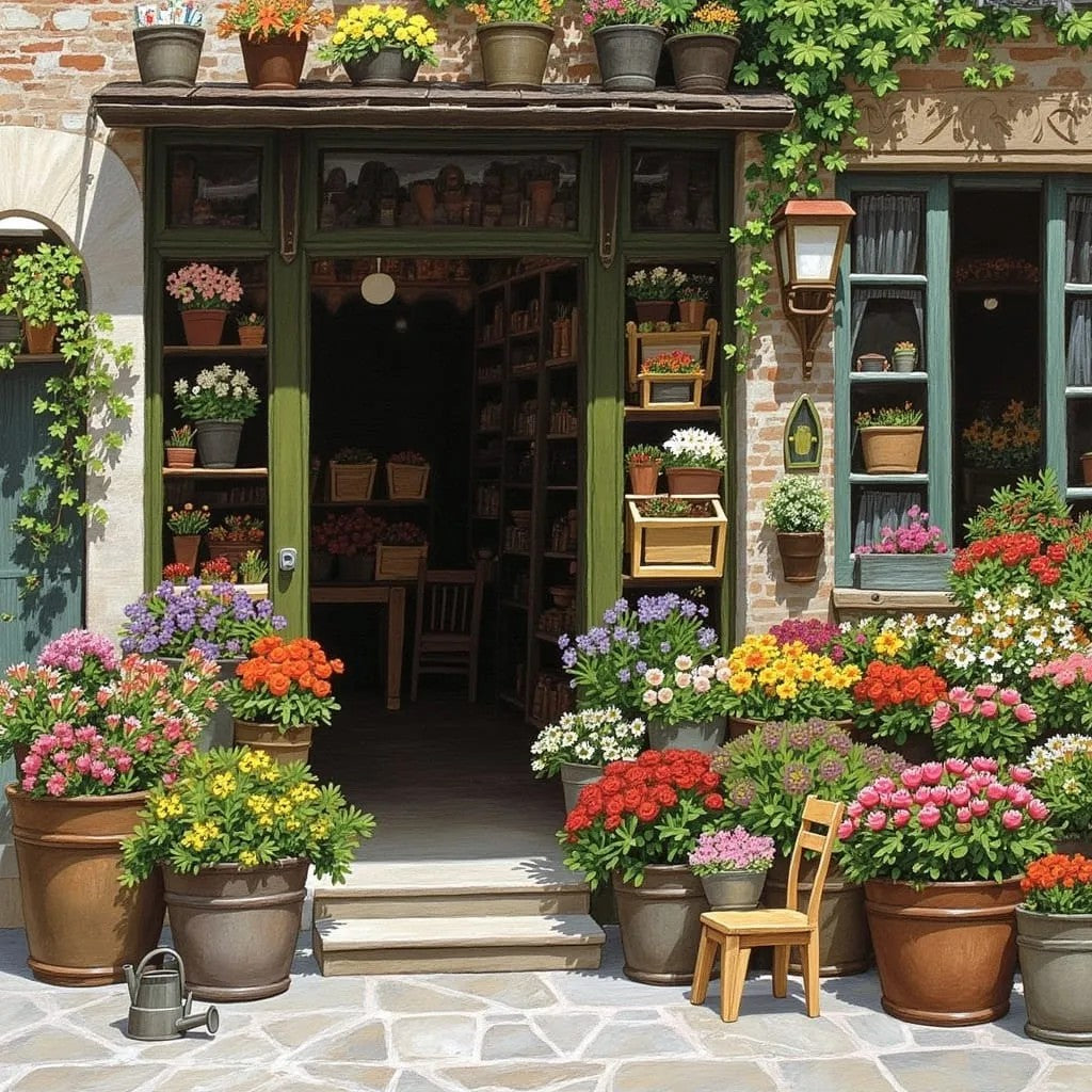 old-fashioned flower shop