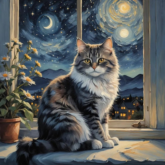 Starry Night Cat