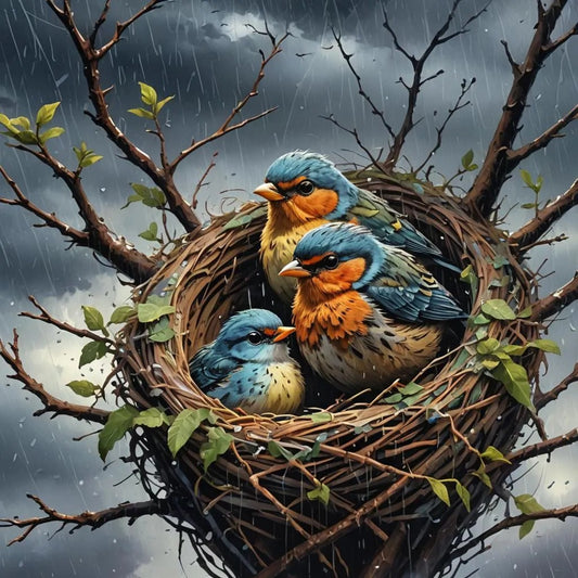 rainy day at the bird nest