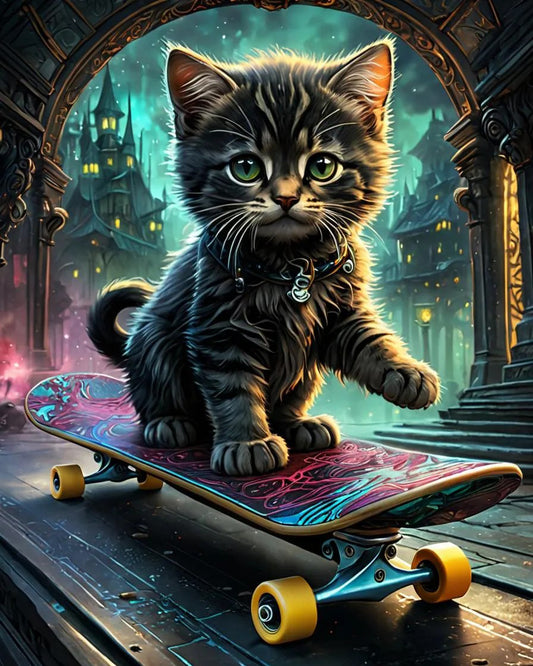 Skateboarder Cat