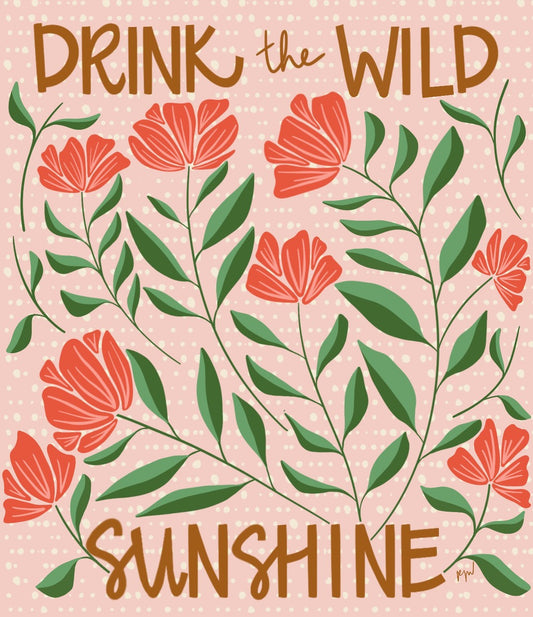 Drink The Wild Sunshine Paint By Numbers By Rebecca Jane Woolbright