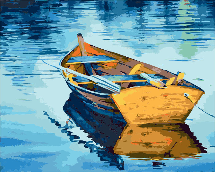 Canoe On The Lake By Anna Petunova