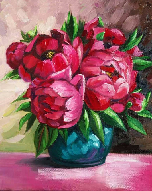 Red Peonies By Anna Alexandrova