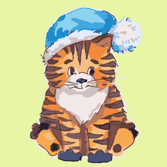 Baby Tiger - Mini Paint by Numbers Kit