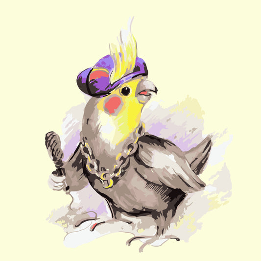 Rockstar Parrot - Mini Paint by Numbers Kit