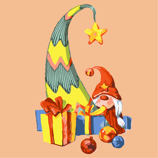 Santa At Work - Mini Paint by Numbers Kit